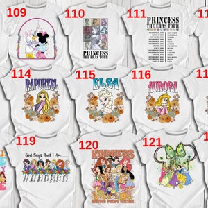 Disney Princesses Shirts, Disney Coquette Rapunzel Shirt, Princess Cinderella, Princess Elsa, Birthday Girl Gift, Disney Princess Tshirt image 9