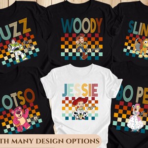 Retro Disney Toy Story Characters Shirt, Buzz Woody Jessie Slinky Aliens Rex T-shirt, Toy Story Friends Shirt, WDW Magic Kingdom, Family Tee
