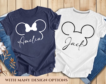 Personalized Disney Trip T-Shirt, Customizable Adults Kids Disneyland Trip Shirt, Minnie Mickey Family Disney Tees, Disney 2024 Tshirts