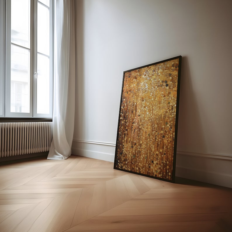 Gold Dot Painting | Metallic Accents | Abstract Wall Art | Modern Home ...