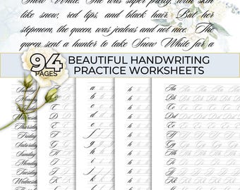 Beautiful Cursive Handwriting Practice Worksheets Tracing Sheets Alphabet Tracing Cursive Tracing Pages Cursive Writing Improve Handwriting