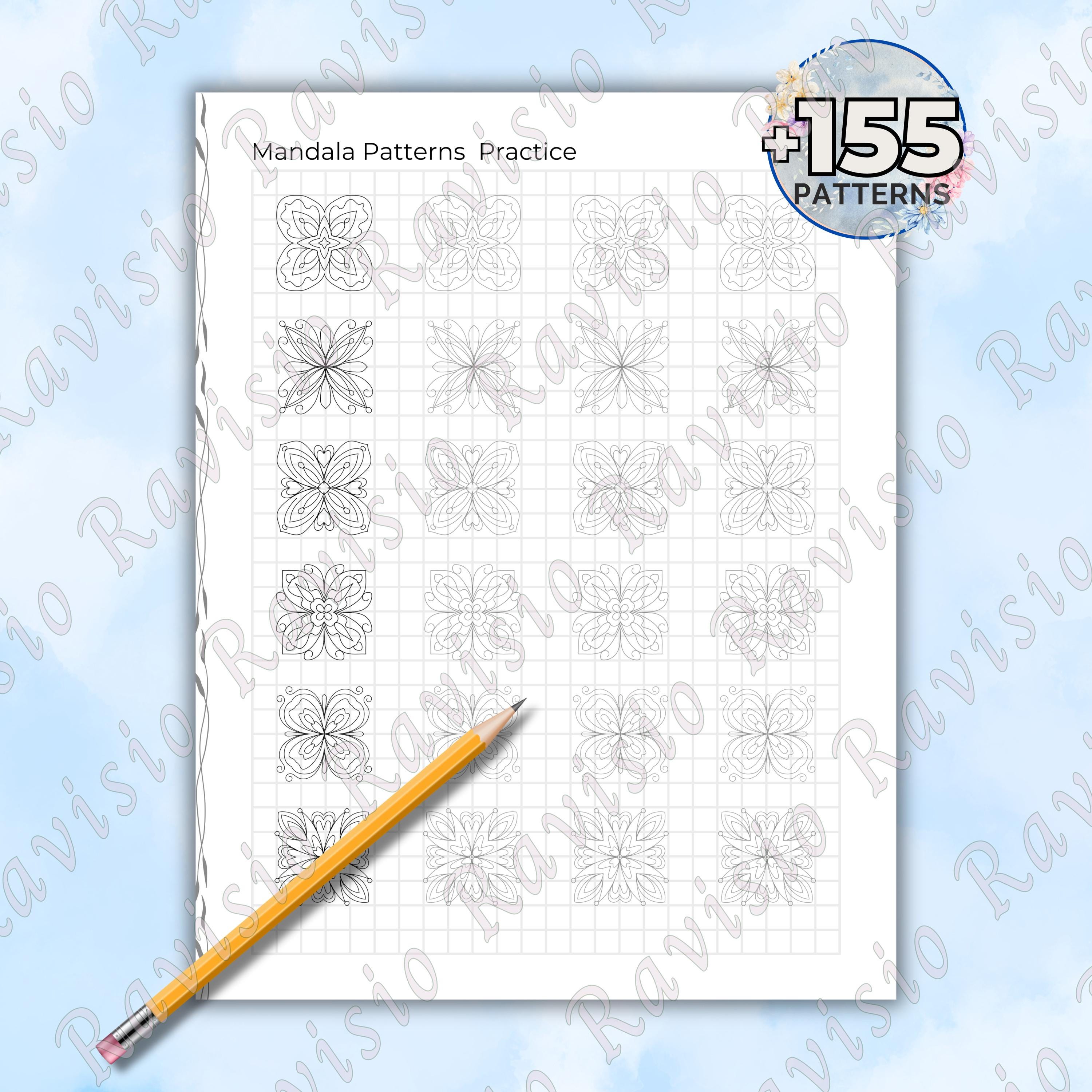 Mandala Art Training Sheets Mandala Pattern Practice Sheet Mandala ...