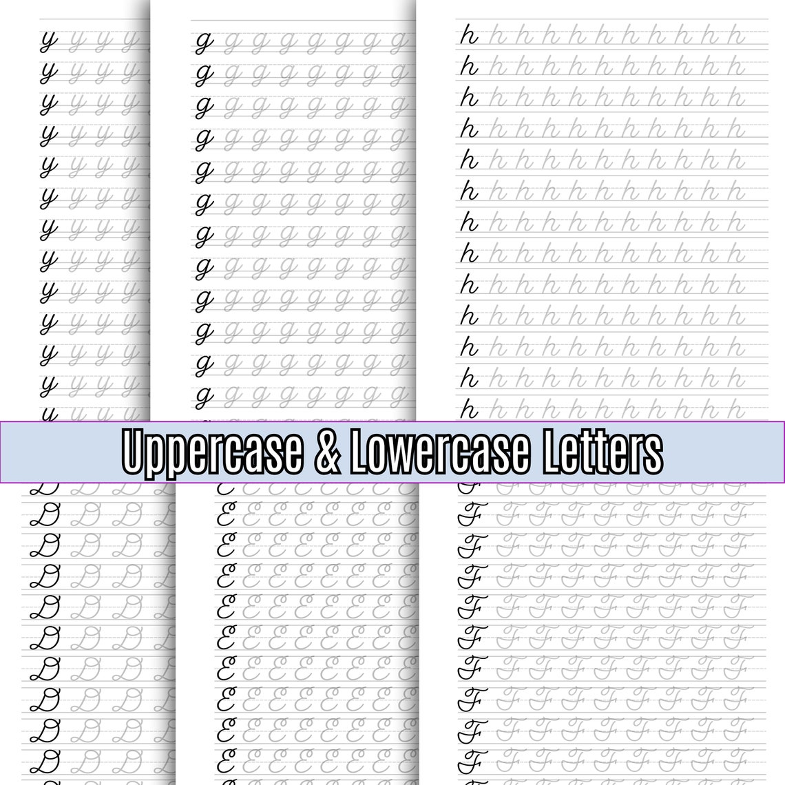 Cute Cursive Handwriting Practice Worksheets Printable Tracing Sheets ...