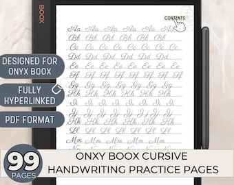 Onyx Boox Cursive Handwriting Practice Tracing Sheets Onyx Boox Tab Ultra Alphabet Tracing Cursive Tracing Pages Boox Tab