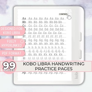 Kobo Neat Handwriting Practice Worksheets Kobo Libra Colour Improve Handwriting Sheets Neat Kobo Template Hyperlinked Elipsa 2E, Sage