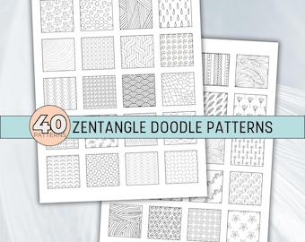 Zentangle Patterns, Doodle Practice Patterns, Zentangle Pattern Templates Doodle Art Zentangle Art Printable Zentangle Tracing Sheets