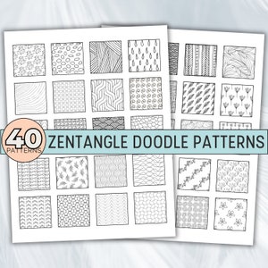 Zentangle Patterns, Doodle Practice Patterns, Zentangle Pattern Templates Doodle Art Zentangle Art Printable Zentangle Tracing Sheets