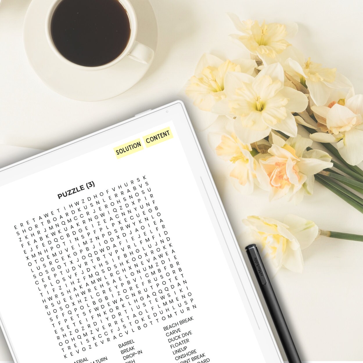 Supernote Word Search Supernote A5x Puzzle Supernote Games Brain Teaser ...