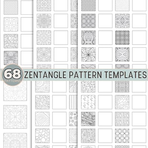 Zentangle Pattern Template Practice Worksheets Zen Doodle Patterns Doodle Art Zentangle Art Doodle Practice Patterns, Mindful Art Therapy