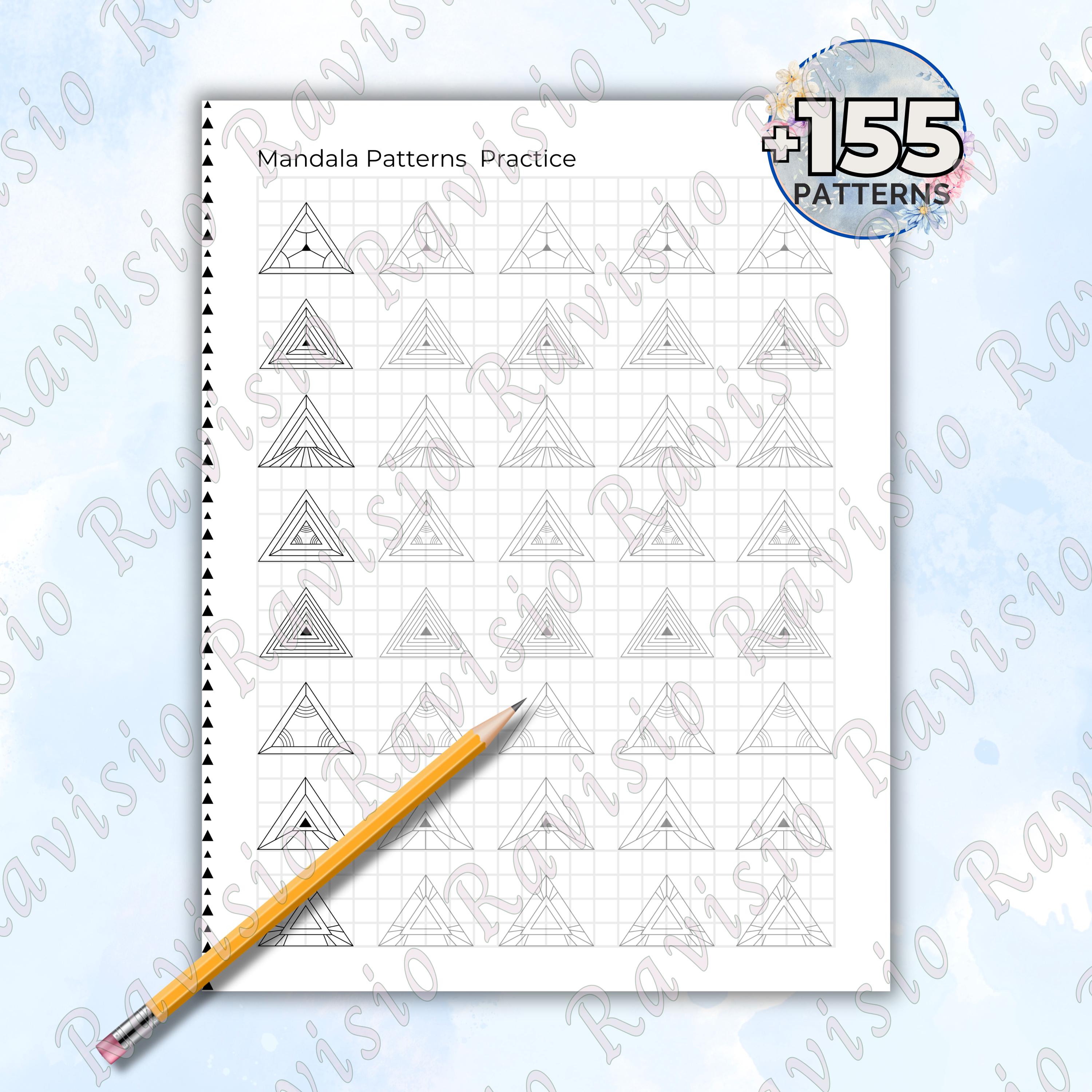 Mandala Art Training Sheets Mandala Pattern Practice Sheet Mandala ...