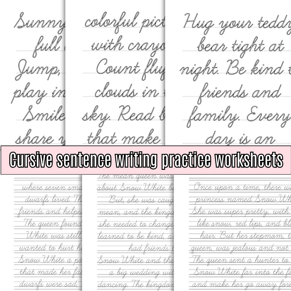 Cursive for Kids, Preschool Kindergarten Homeschool Cursive Handwriting ...