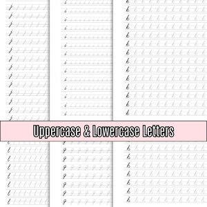 May include: A printable worksheet with cursive letter practice for uppercase and lowercase letters J, I, K, L, G, and H. The worksheet has lined paper with gray lines for writing practice.