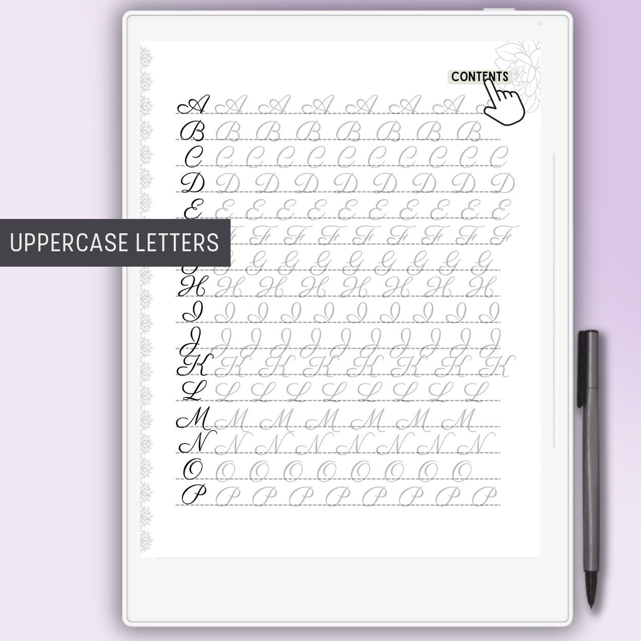 Supernote Cursive Handwriting Practice Worksheets Supernote A5X Tracing ...