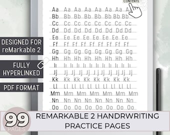 Remarquable 2 feuilles d'exercices d'écriture manuscrite Remarquable 2 feuilles calque Alphabet Améliorer l'écriture