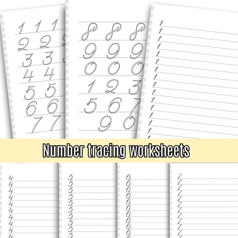 Cursive Handwriting Practice Worksheets Tracing Sheets - Etsy