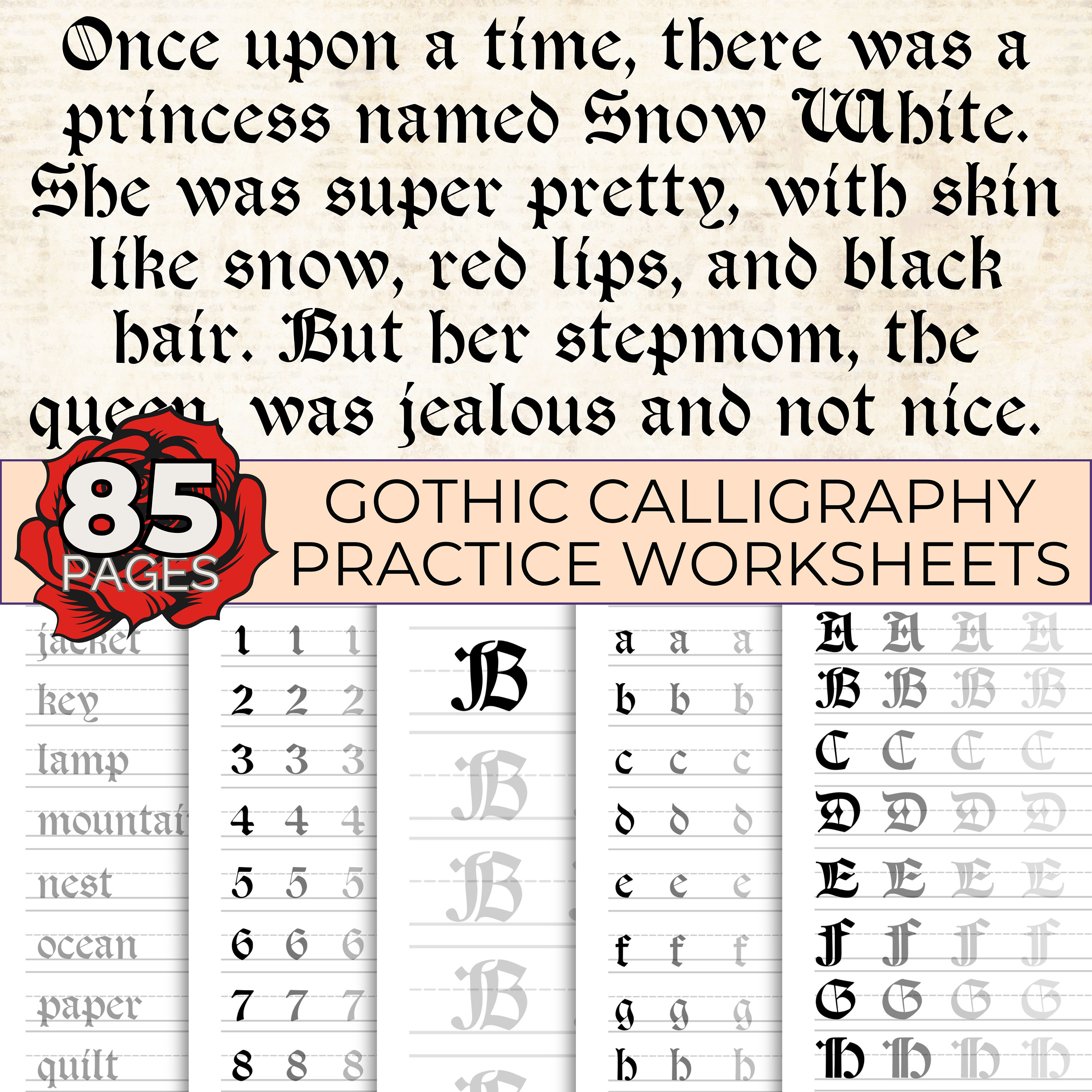 Gothic Calligraphy Worksheets, Gothic Calligraphy Practice Template Gothic Penmanship Gothic Handwriting Practice Sheets Improve Handwriting