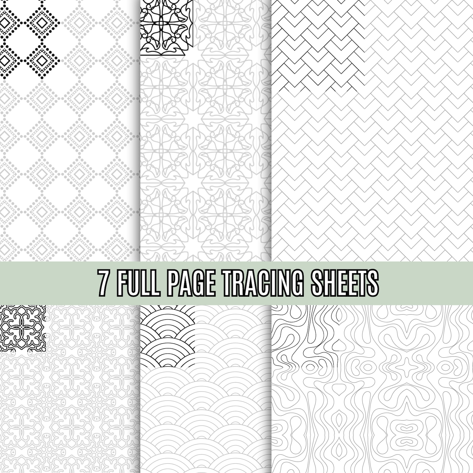 Zentangle Pattern Templates Practice Worksheets Zen Doodle Patterns ...
