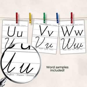 Cursive Alphabet Cards, Cursive Poster, Classroon Poster, Cursive ...