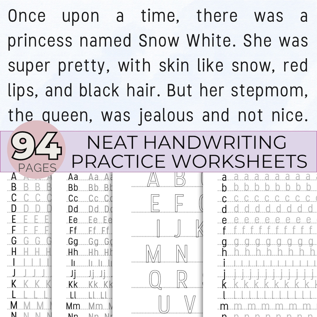 Neat Handwriting Practice Worksheets Printable Improve Handwriting ...