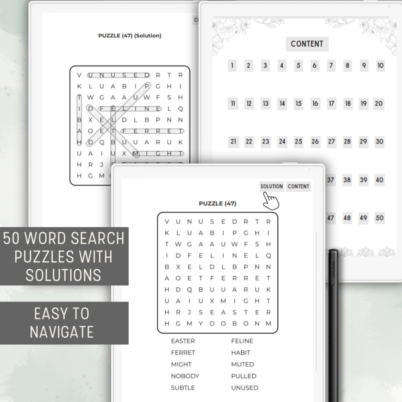 Supernote Games & Puzzles Bundle Supernote A5X Sudoku Word Search Brain ...