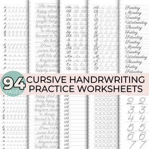 Cursive Handwriting Practice Worksheets Tracing Sheets Alphabet Tracing Cursive Tracing Pages