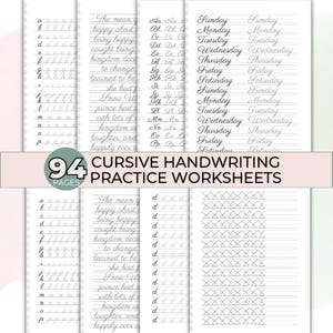 Cursive Handwriting Practice Worksheets Tracing Sheets Alphabet Tracing Cursive Tracing Pages Cursive Writing Improve Handwriting