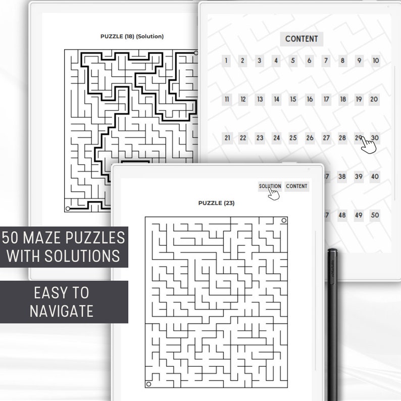 Supernote Games & Puzzles Bundle Supernote A5X Sudoku Word Search Brain ...