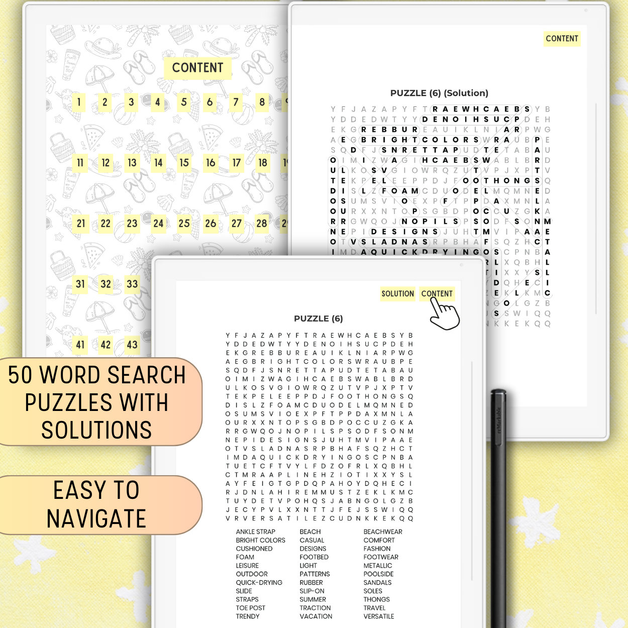 Supernote Word Search Supernote A5x Puzzle Supernote Games Brain Teaser ...