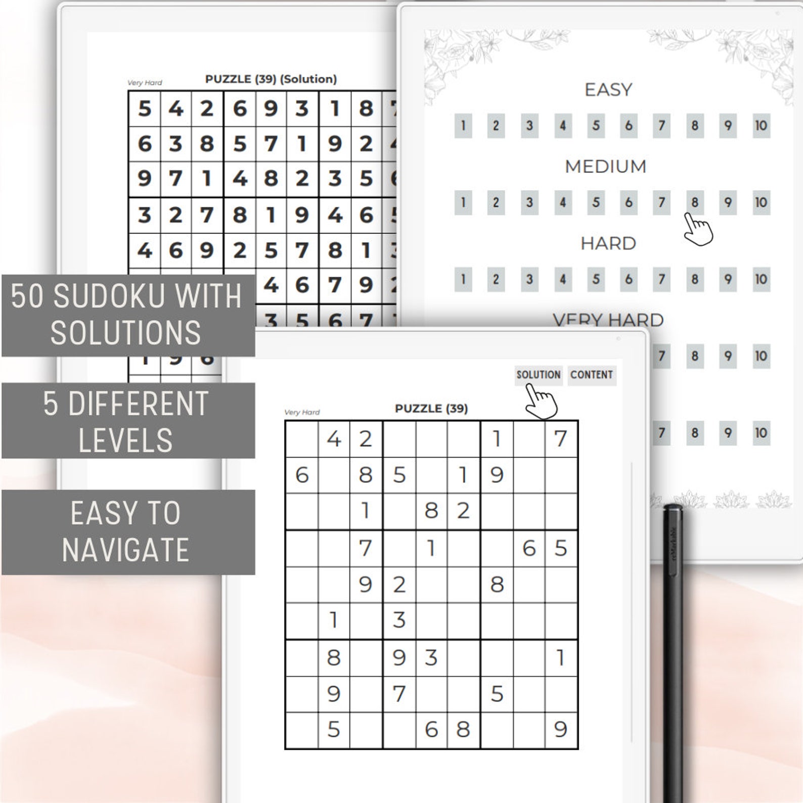 Supernote Games & Puzzles Bundle Supernote A5X Sudoku Word Search Brain ...