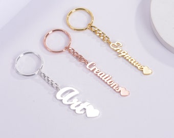 Personalized Name Keychain | Custom Engraved Keyring, Multiple Fonts