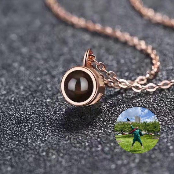 Custom Photo Projection Pendant Necklace: Personalized Engraved Locket