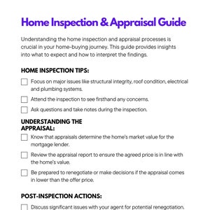 Printable Home Inspection and Appraisal Guide
