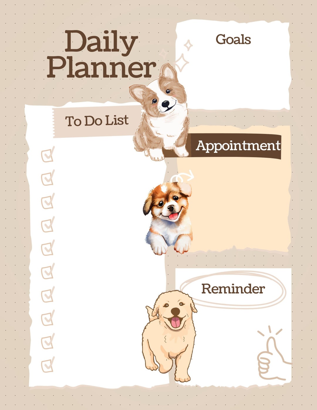 Printable Personal Daily Planner - Etsy