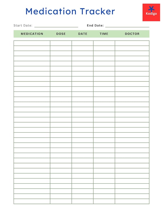 Editable & Printable Medication Planner (Instant Email Delivery)
