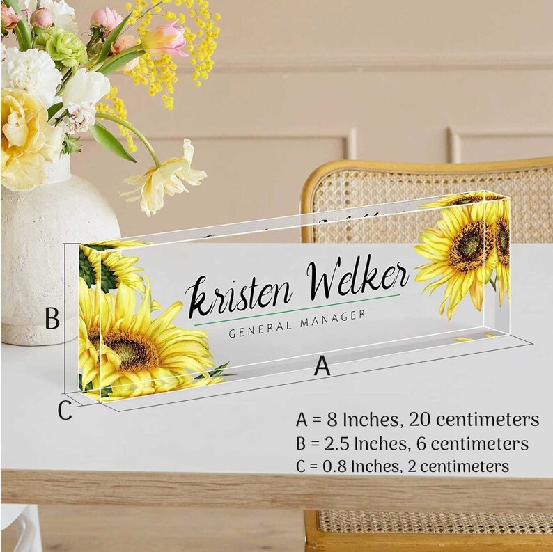 Personalized Teacher Desk Name Plate, Teacher Appreciation Gift, Teacher Name Plate, Teacher Gift, Acrylic Name Plate for Teacher image 8