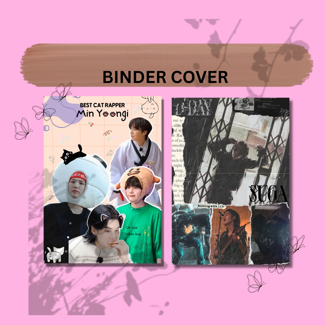 Suga of BTS Binder Cover Digital Print File - Etsy