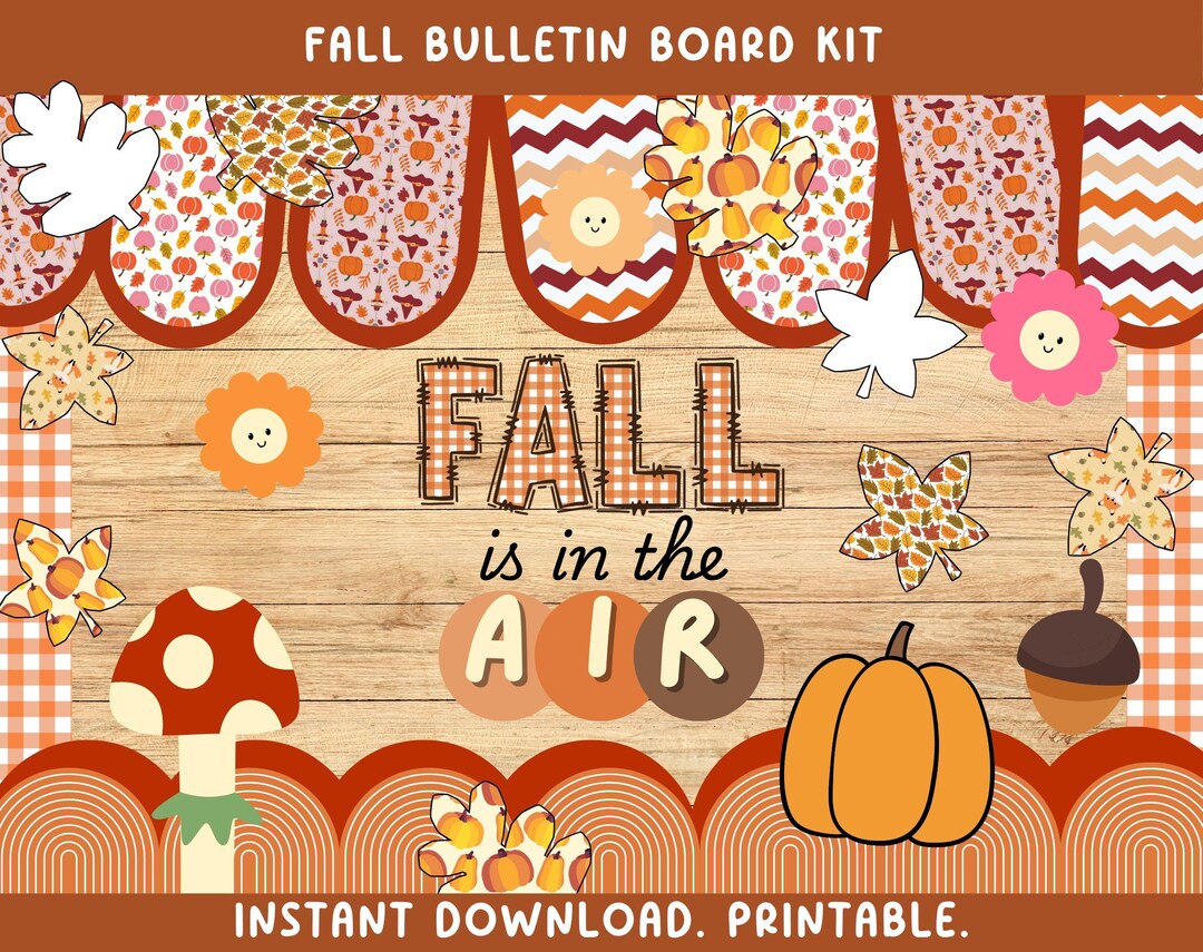 Fall Bulletin Board Kit | Printable Classroom Decoration | Fall ...
