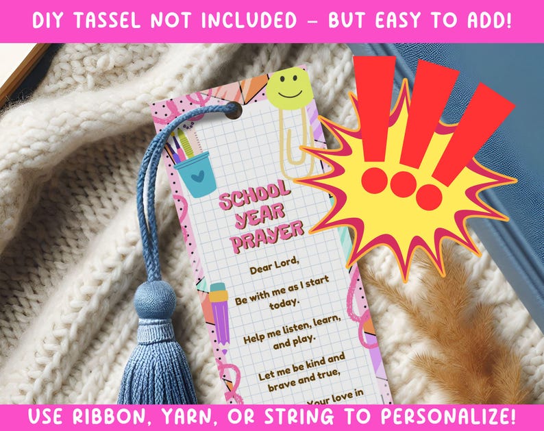 Back to School Prayer | Bookmark Printable | Prayers Kids | First Day ...