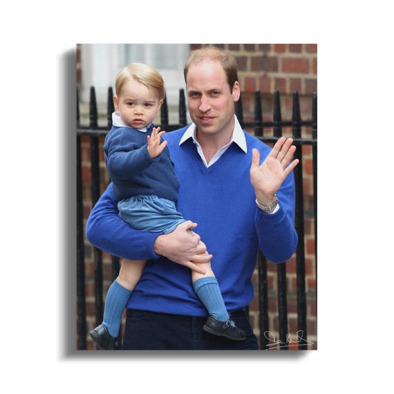 Exclusive Royal Family Wall Art Signed by Photographer Canvas Print  Ready to Hang Home Decor Iconic Portrait of British Royalty