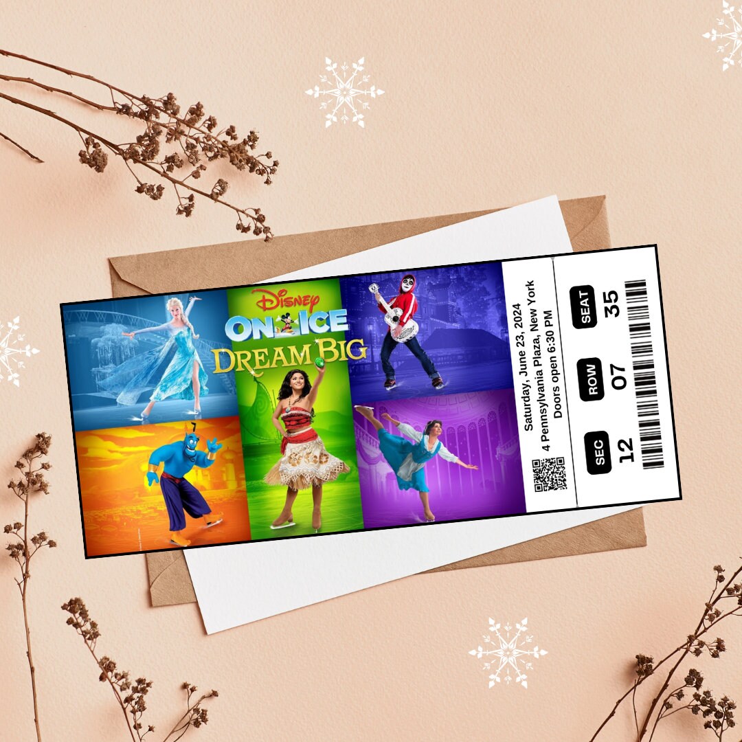 Printable Disneyland on Ice Dream Big Ticket, Ice Skating Live ...