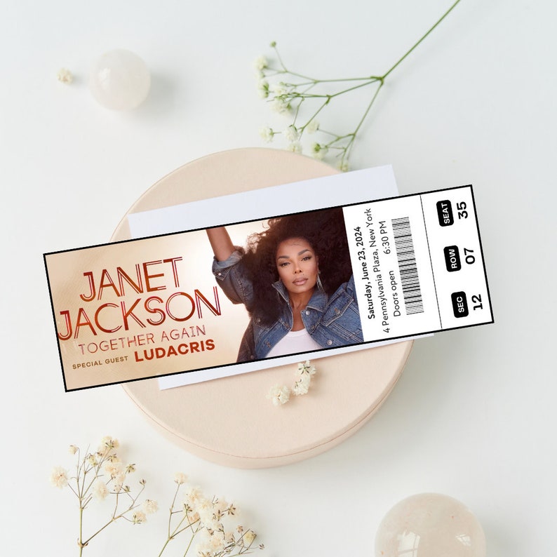 Printable Jackson Together Again Tour Concern Digital Tickets