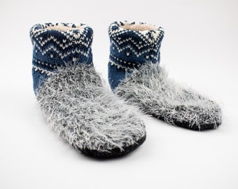 Upcycled Sweaterpantoffels - Wollen pantoffels gemaakt van gerecyclede truien