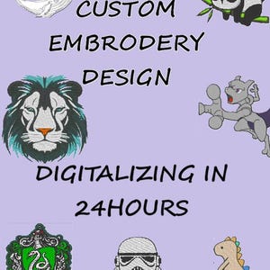 Digitalização de bordados personalizados para presentes exclusivos com fotos, filmes, desenhos animados, animes