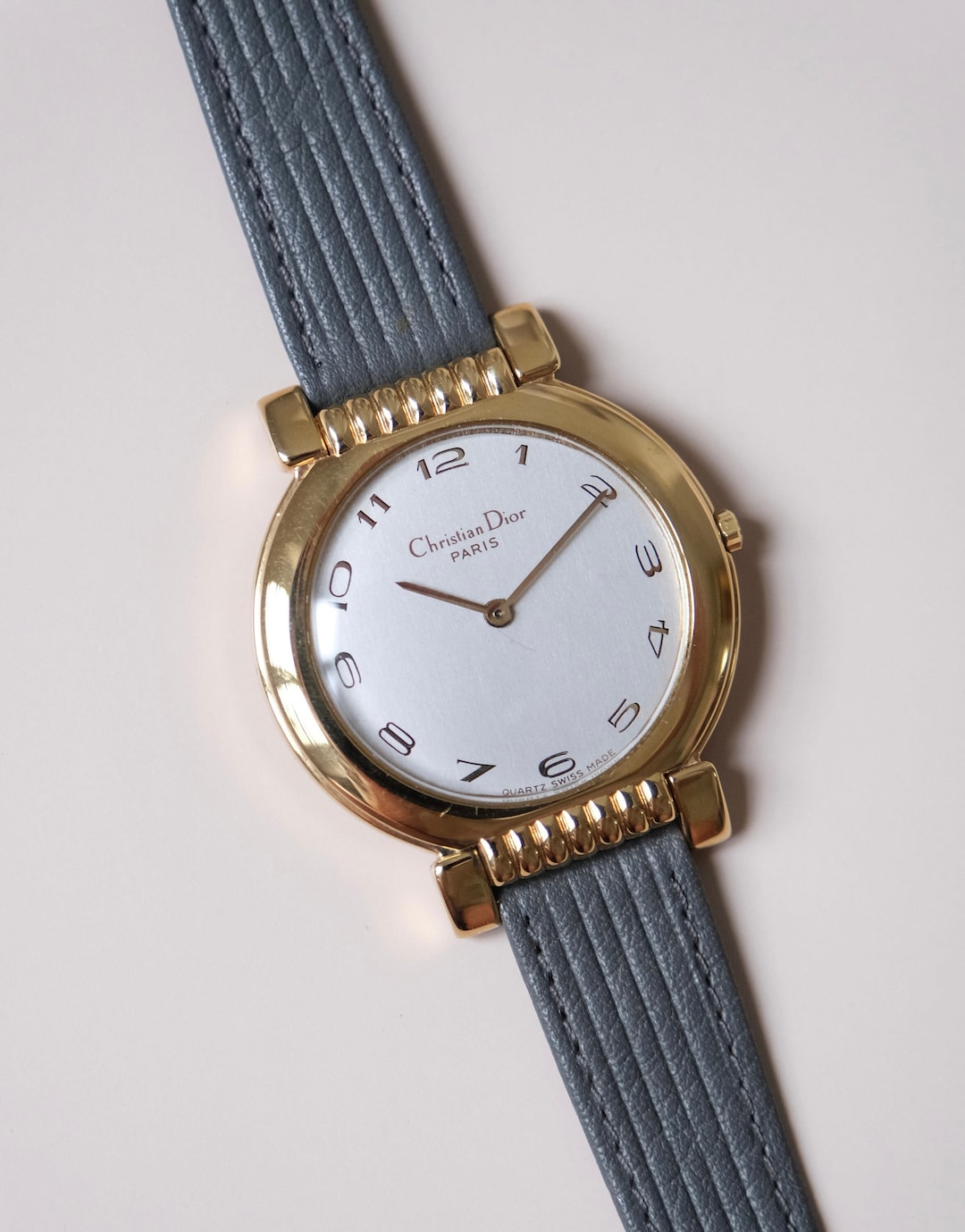 Christian Dior 3039 ゴールド　ローマ　メンズ　レザーバンド Christian Dior 3039 ゴールド ローマ メンズ レザーバンド