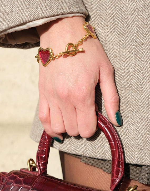 Bracelet Haute Couture Jacques Esterel - Métal Doré - Occasion - Superbe Pièce Vintage