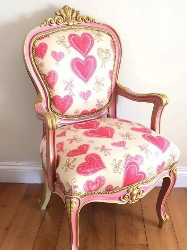 Shabby Chic Boudoir Chairs Boudoir Chair Vintage Heart Shaped Chair Pink  Vintage Boudoir, image size:768x1024