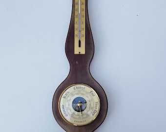 Vintage Everest  Wooden Barometer Weather Station