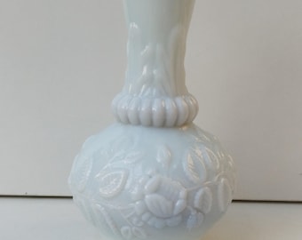 white opaline vase  from Portieux Vallerysthal France