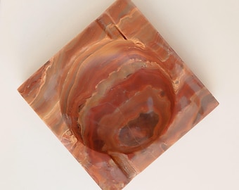 Vintage marble onyx ashtray