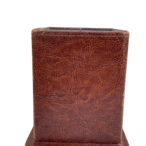 vintage leather pen holder